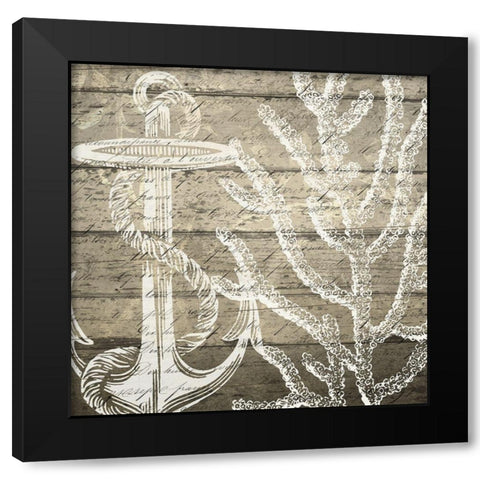 At the Sea 1 Black Modern Wood Framed Art Print with Double Matting by Kimberly, Allen