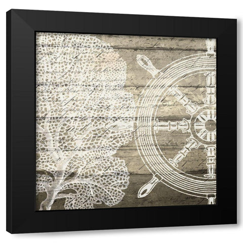 At the Sea 2 Black Modern Wood Framed Art Print by Kimberly, Allen