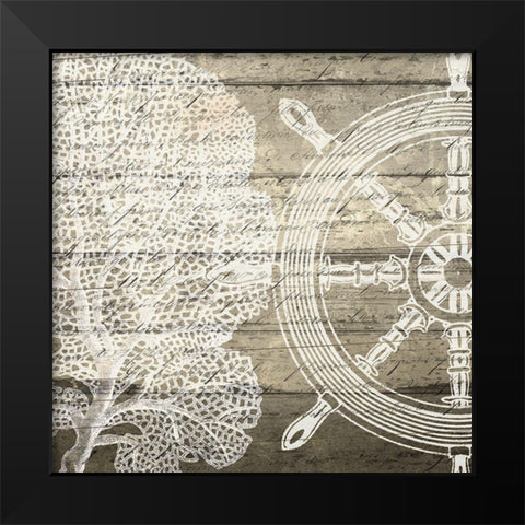 At the Sea 2 Black Modern Wood Framed Art Print by Kimberly, Allen