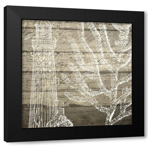 At the Sea 3 Black Modern Wood Framed Art Print by Kimberly, Allen