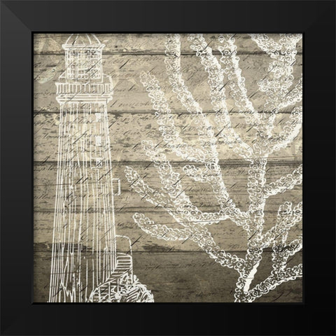 At the Sea 3 Black Modern Wood Framed Art Print by Kimberly, Allen