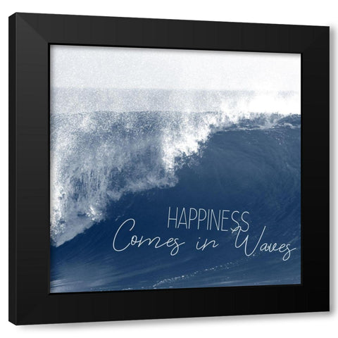 Against The Waves 2 Black Modern Wood Framed Art Print with Double Matting by Kimberly, Allen