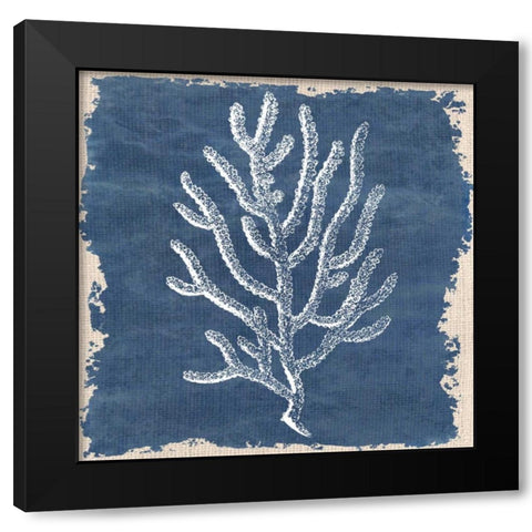 Coral Square 1 Black Modern Wood Framed Art Print by Allen, Kimberly