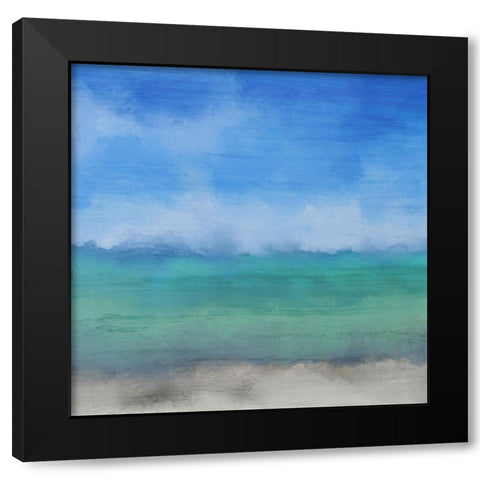 Sky Meets Sea Black Modern Wood Framed Art Print by Kimberly, Allen