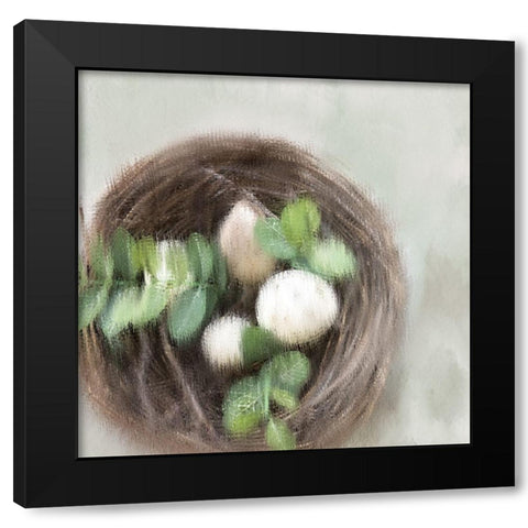 Our Nest 1 Black Modern Wood Framed Art Print with Double Matting by Kimberly, Allen