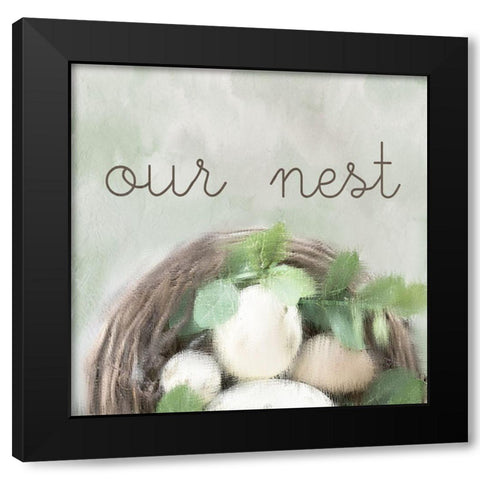 Our Nest 2 Black Modern Wood Framed Art Print with Double Matting by Kimberly, Allen