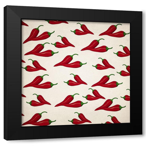 Fiesta 1 Black Modern Wood Framed Art Print with Double Matting by Kimberly, Allen