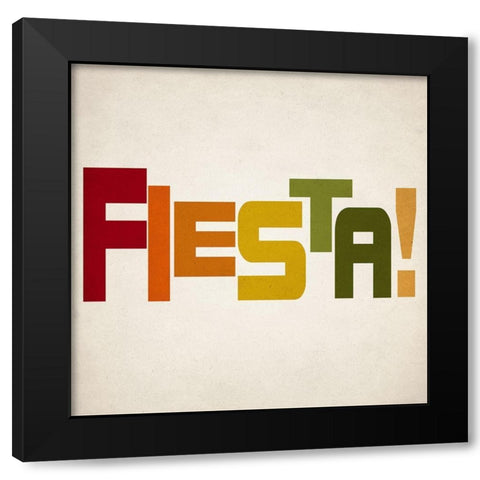 Fiesta 2 Black Modern Wood Framed Art Print by Kimberly, Allen