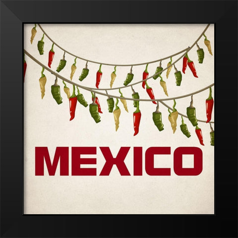 Fiesta 3 Black Modern Wood Framed Art Print by Kimberly, Allen