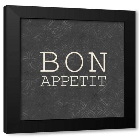 Bon Appetit Black Modern Wood Framed Art Print by Kimberly, Allen