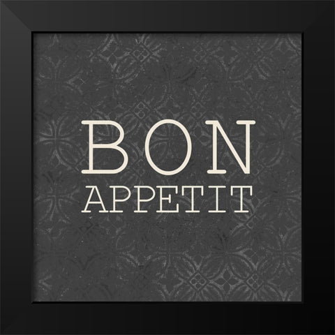 Bon Appetit Black Modern Wood Framed Art Print by Kimberly, Allen