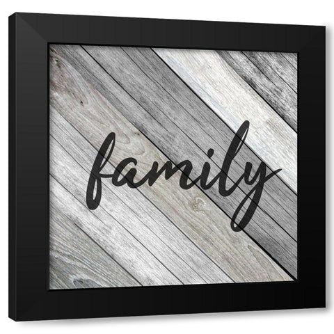 Forever Family 2 Black Modern Wood Framed Art Print with Double Matting by Kimberly, Allen