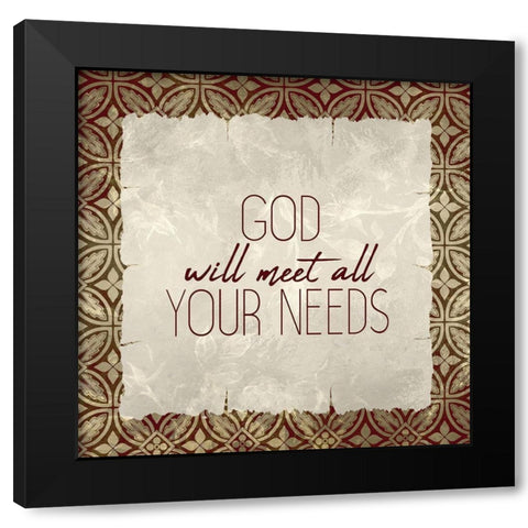 Trust God 1 Black Modern Wood Framed Art Print with Double Matting by Kimberly, Allen