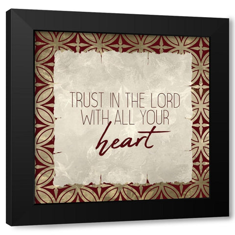 Trust God 2 Black Modern Wood Framed Art Print by Kimberly, Allen