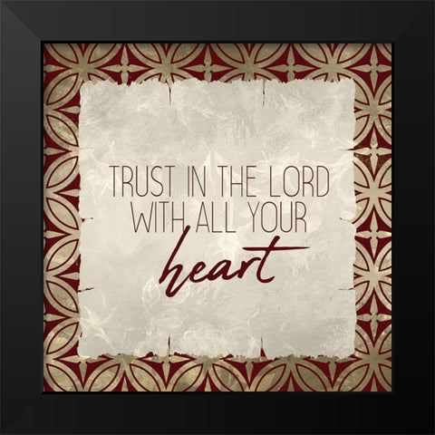 Trust God 2 Black Modern Wood Framed Art Print by Kimberly, Allen