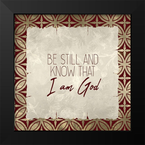 Trust God 4 Black Modern Wood Framed Art Print by Kimberly, Allen