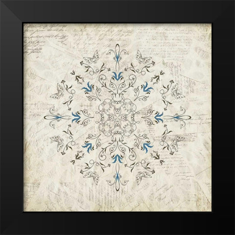 Flourish 1 Black Modern Wood Framed Art Print by Allen, Kimberly