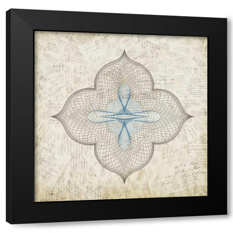 Flourish 2 Black Modern Wood Framed Art Print with Double Matting by Allen, Kimberly
