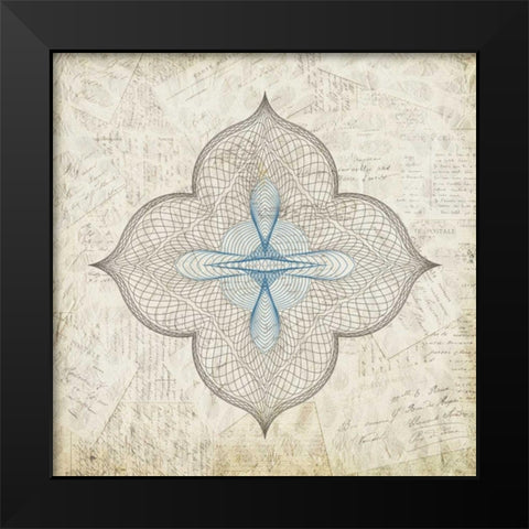 Flourish 2 Black Modern Wood Framed Art Print by Allen, Kimberly