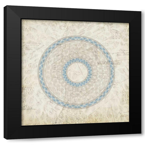 Flourish 3 Black Modern Wood Framed Art Print with Double Matting by Allen, Kimberly