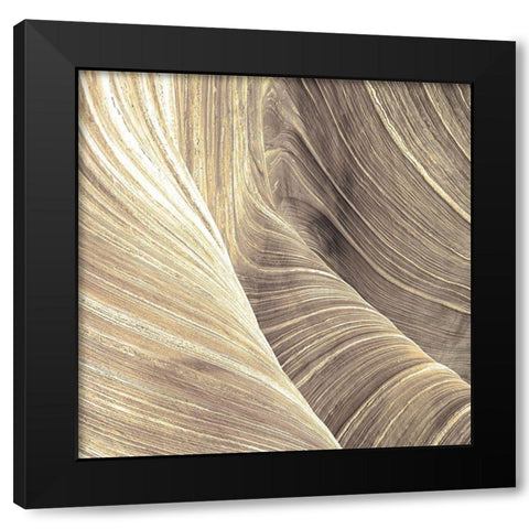 Sandstone Black Modern Wood Framed Art Print with Double Matting by Kimberly, Allen