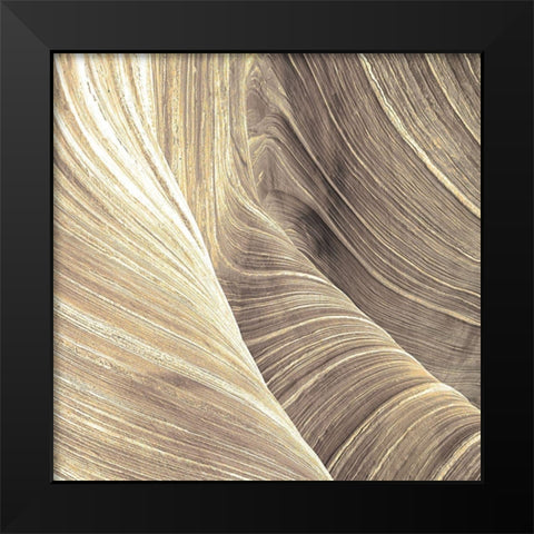 Sandstone Black Modern Wood Framed Art Print by Kimberly, Allen