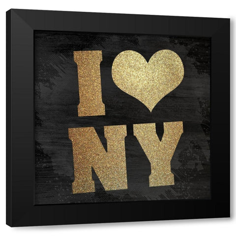 The Big Apple 3 Black Modern Wood Framed Art Print by Kimberly, Allen