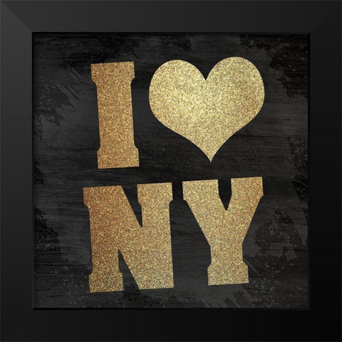 The Big Apple 3 Black Modern Wood Framed Art Print by Kimberly, Allen