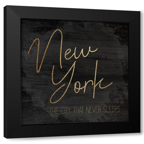 The Big Apple 4 Black Modern Wood Framed Art Print with Double Matting by Kimberly, Allen