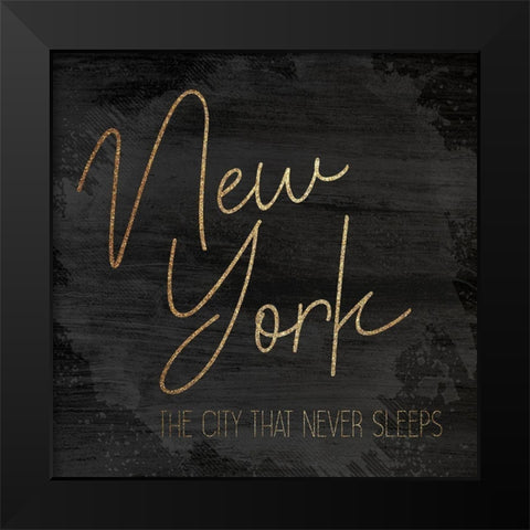 The Big Apple 4 Black Modern Wood Framed Art Print by Kimberly, Allen