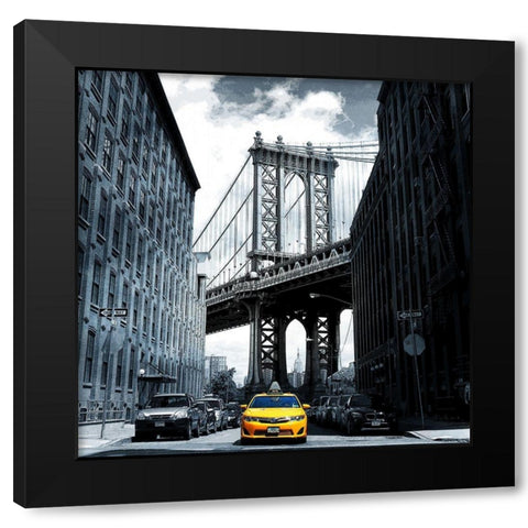 NY Bound 1 Black Modern Wood Framed Art Print with Double Matting by Kimberly, Allen