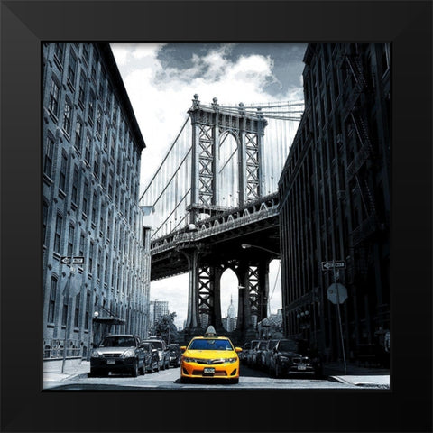 NY Bound 1 Black Modern Wood Framed Art Print by Kimberly, Allen