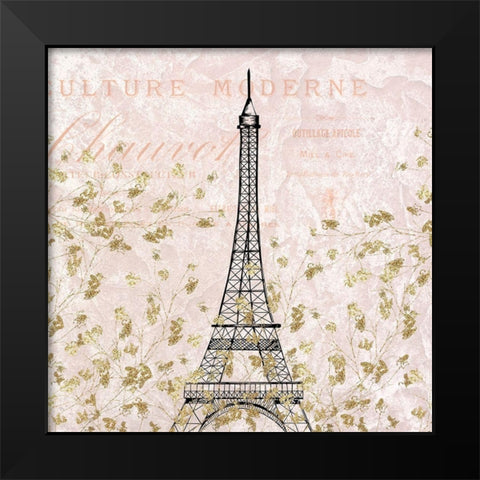 Paris Blush 3 Black Modern Wood Framed Art Print by Kimberly, Allen