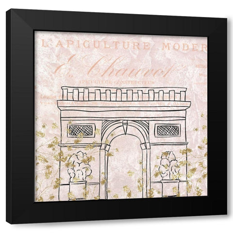 Paris Blush 4 Black Modern Wood Framed Art Print by Kimberly, Allen