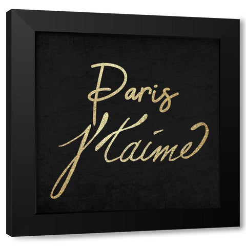 Paris Gold 2 Black Modern Wood Framed Art Print by Kimberly, Allen