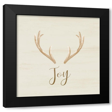 Joy Antler Black Modern Wood Framed Art Print by Kimberly, Allen