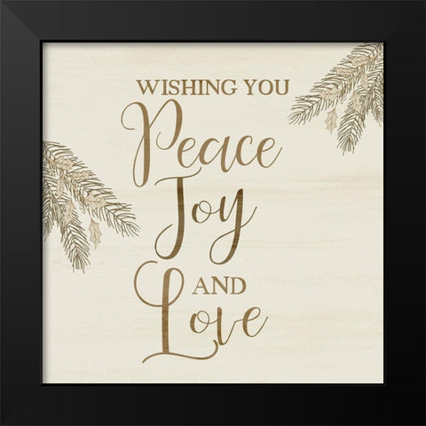 Wishing You Black Modern Wood Framed Art Print by Kimberly, Allen