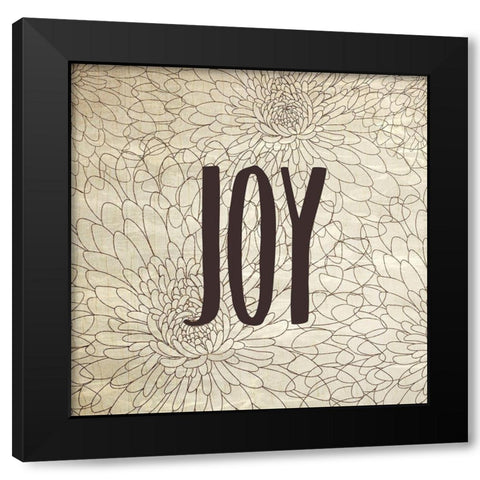 Be Joyful 4 Black Modern Wood Framed Art Print by Kimberly, Allen