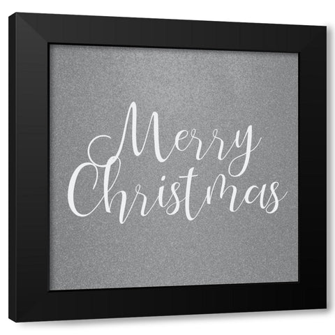 Merry Christmas Sparkle Black Modern Wood Framed Art Print by Kimberly, Allen