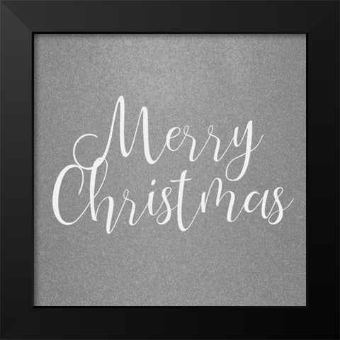 Merry Christmas Sparkle Black Modern Wood Framed Art Print by Kimberly, Allen