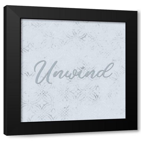 Unwind Black Modern Wood Framed Art Print by Kimberly, Allen