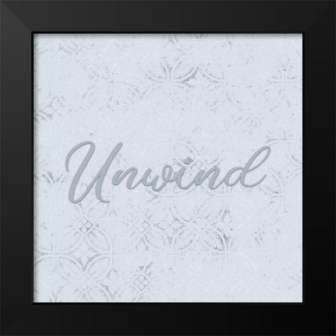 Unwind Black Modern Wood Framed Art Print by Kimberly, Allen