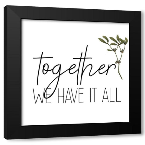 Family 3 Black Modern Wood Framed Art Print with Double Matting by Kimberly, Allen