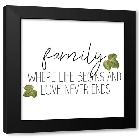 Family 4 Black Modern Wood Framed Art Print by Kimberly, Allen