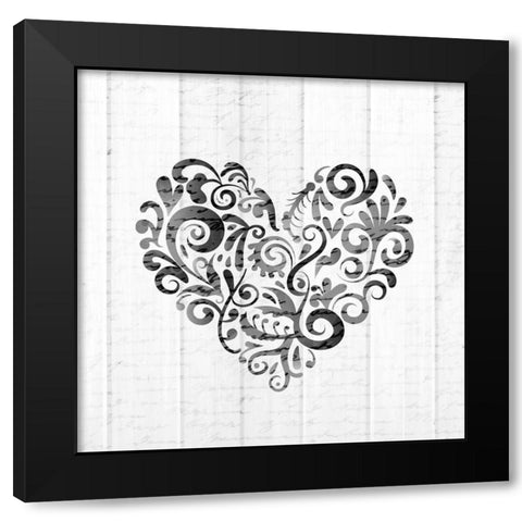 Our Love 3 Black Modern Wood Framed Art Print by Kimberly, Allen