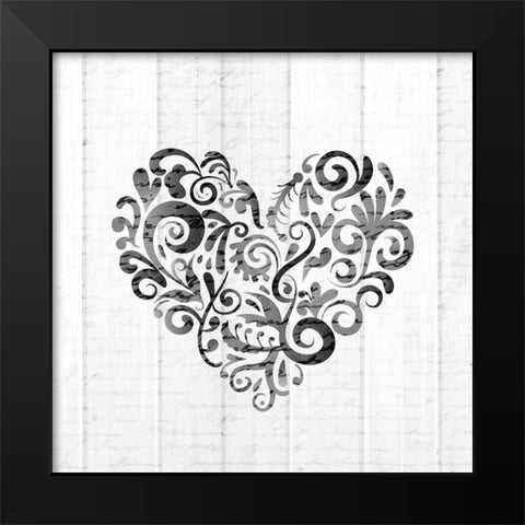 Our Love 3 Black Modern Wood Framed Art Print by Kimberly, Allen