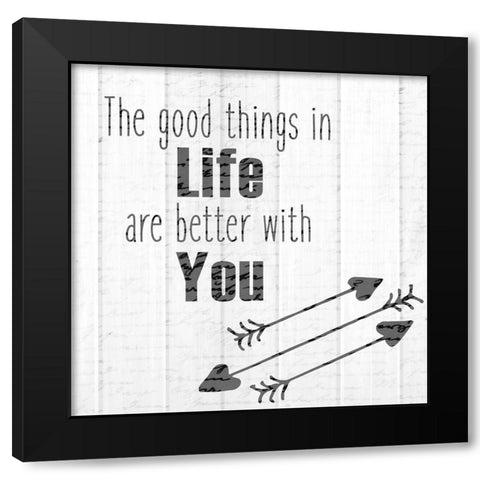 Our Love 4 Black Modern Wood Framed Art Print by Kimberly, Allen