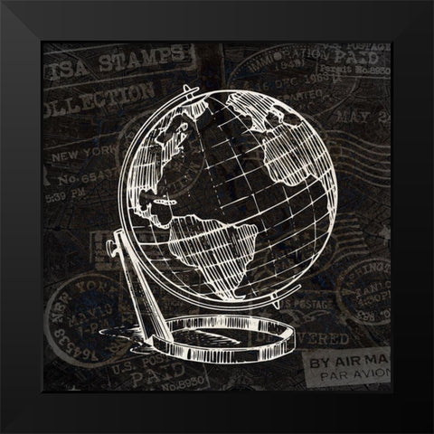 Wander 4 Black Modern Wood Framed Art Print by Kimberly, Allen