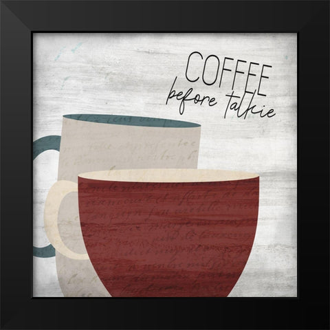 Coffee 1 Black Modern Wood Framed Art Print by Kimberly, Allen