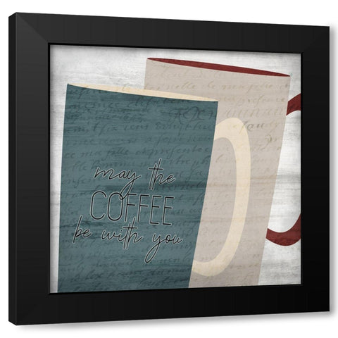 Coffee 2 Black Modern Wood Framed Art Print by Kimberly, Allen